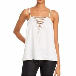 NWT Aqua Lace up lace trimmed Cami tank‎ top Size Small